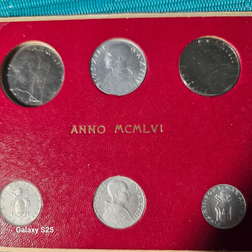 1956 Vatican City Mint Coin Set Pope Pius XII Anno MCMLVI
